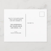 Carte Postale Faire-part de déplacement minimaliste (Dos)