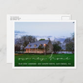 Carte Postale Faire-part de déplacement minimaliste manuscrit (Devant / Derrière)