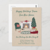 Carte Postale Faire-part de déplacement | Nouvelle maison pour l (Devant / Derrière)