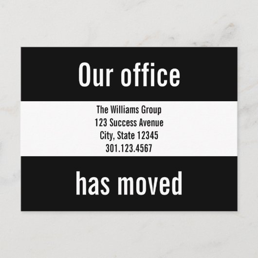 Carte postale Faire-part de déplacement Office per (Devant)