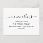 Carte Postale Faire-part de déplacement | Script simple (Devant)