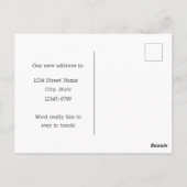 Carte Postale Faire-part de déplacement Wisconsin Robin Violets (Dos)