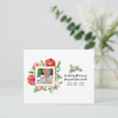 Carte Postale Faire-part de deuil Roses (Debout devant)