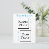 Carte Postale Faire-part de diplôme classique d'hier et d'aujour (Debout devant)