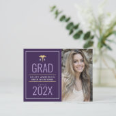 Carte Postale faire-part de diplôme de l'école de soins infirmie (Debout devant)