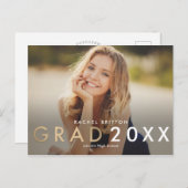 Carte postale Faire-part de diplôme de Mix moderne (Devant / Derrière)