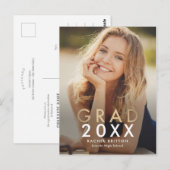 Carte postale Faire-part de diplôme de Mix moderne (Devant / Derrière)