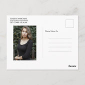 Carte Postale Faire-part de Diplôme Moderne Élégant Script 2 Fac (Dos)