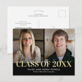 Carte Postale Faire-part de double diplôme de l'année dernière P (Devant / Derrière)