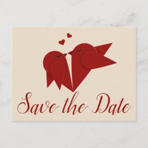Carte Postale Faire part de fiançailles de mariage aux tourterea