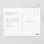Carte Postale Faire-part de fiançailles formel (Dos)