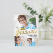 Carte postale Faire-part de finition brosse rustiq (Debout devant)