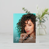 Carte postale Faire-part de finition de script (Debout devant)