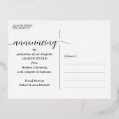 Carte postale Faire-part de finition de script (Verso)