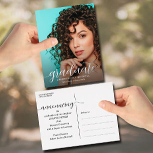 Carte postale Faire-part de finition de script