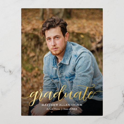 Carte postale Faire-part de finition de script (Recto)