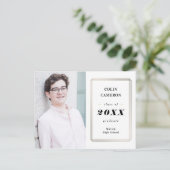 Carte postale Faire-part de graduation de bordure  (Debout devant)