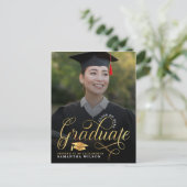 Carte Postale Faire-part de graduation de la photo de Script Gol (Debout devant)