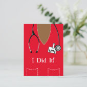 Carte Postale Faire-part de graduation des infirmières du LPN No (Debout devant)