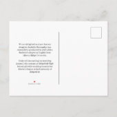 Carte postale Faire-part de graduation manuscrite (Dos)