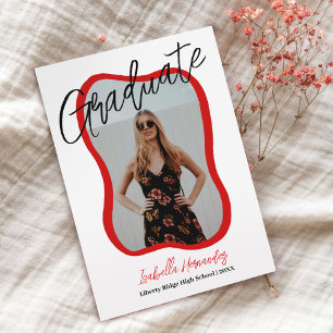 Carte postale Faire-part de graduation manuscrite