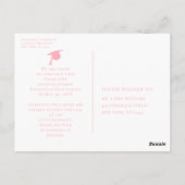 Carte Postale Faire-part de graduation multi-photo de script sim (Dos)