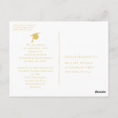 Carte Postale Faire-part de graduation multi-photo de script sim (Dos)