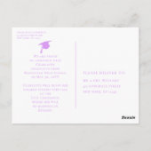 Carte Postale Faire-part de graduation multi-photo de script sim (Dos)