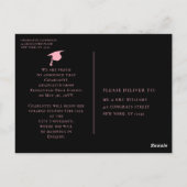 Carte Postale Faire-part de graduation multi-photo de script sim (Dos)