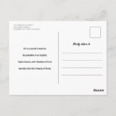 Carte Postale Faire-part de graduation noire de script classique (Dos)