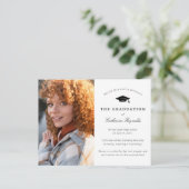 Carte Postale Faire-part de graduation photo moderne (Debout devant)