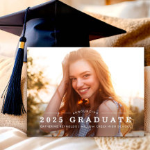 Faire-part de graduation photo moderne