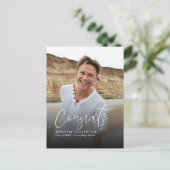 Carte postale Faire-part de graduation Smooth Note (Debout devant)