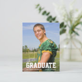 Carte Postale Faire-part de graduation sportive moderne photo (Debout devant)