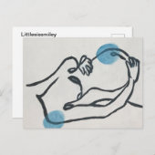 Carte Postale Faire-part de grossesse bébé garçon (Devant / Derrière)