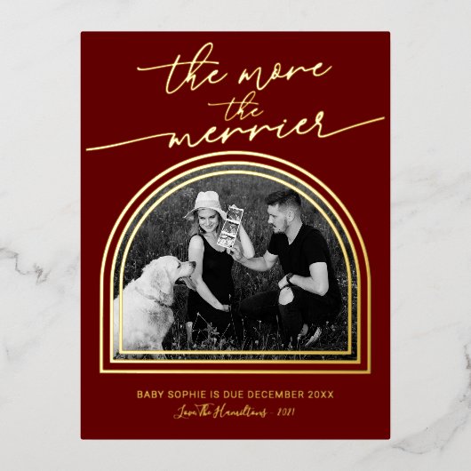 Carte postale Faire-part de grossesse de cadre d'a (Recto)