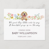 Carte postale Faire-part de grossesse de chiot aqu (Devant)