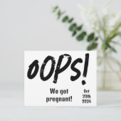 Carte Postale Faire-part de grossesse drôle (Debout devant)