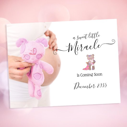 Carte Postale Faire-part de grossesse | Miracle