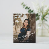 Carte Postale Faire-part de grossesse photo moderne (Debout devant)