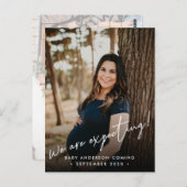 Carte Postale Faire-part de grossesse photo moderne (Devant / Derrière)