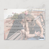 Carte Postale Faire-part de grossesse photo moderne (Dos)