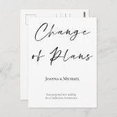 Carte Postale Faire-part de la date du Mariage de modification d (Devant / Derrière)