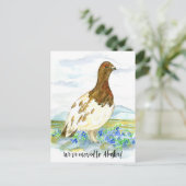 Carte Postale Faire-part de l'Alaska Willow Ptarmigan Bird (Debout devant)
