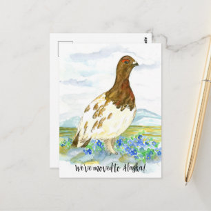 Carte Postale Faire-part de l'Alaska Willow Ptarmigan Bird