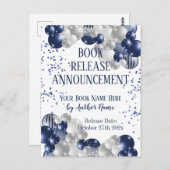 Carte postale Faire-part de lancement de livre (Devant / Derrière)