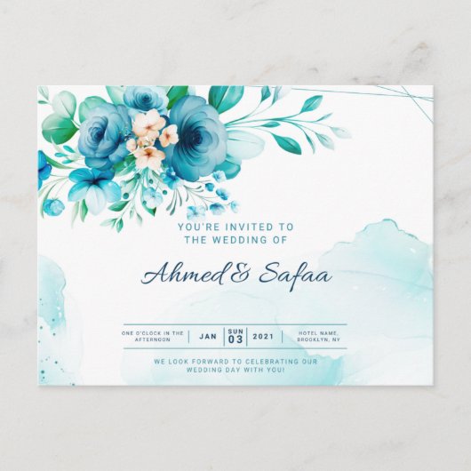 Carte Postale faire-part de mariage (Devant)