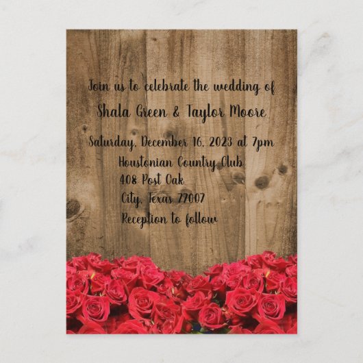 carte postale faire-part de mariage (Devant)