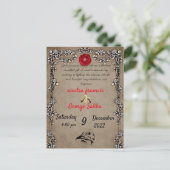 Carte Postale faire-part de mariage (Debout devant)