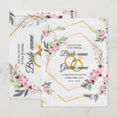 Carte Postale faire-part de mariage (Devant / Derrière)